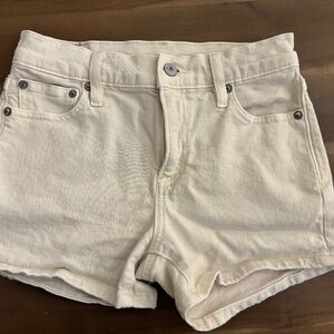 American Eagle off white denim shorts size 00